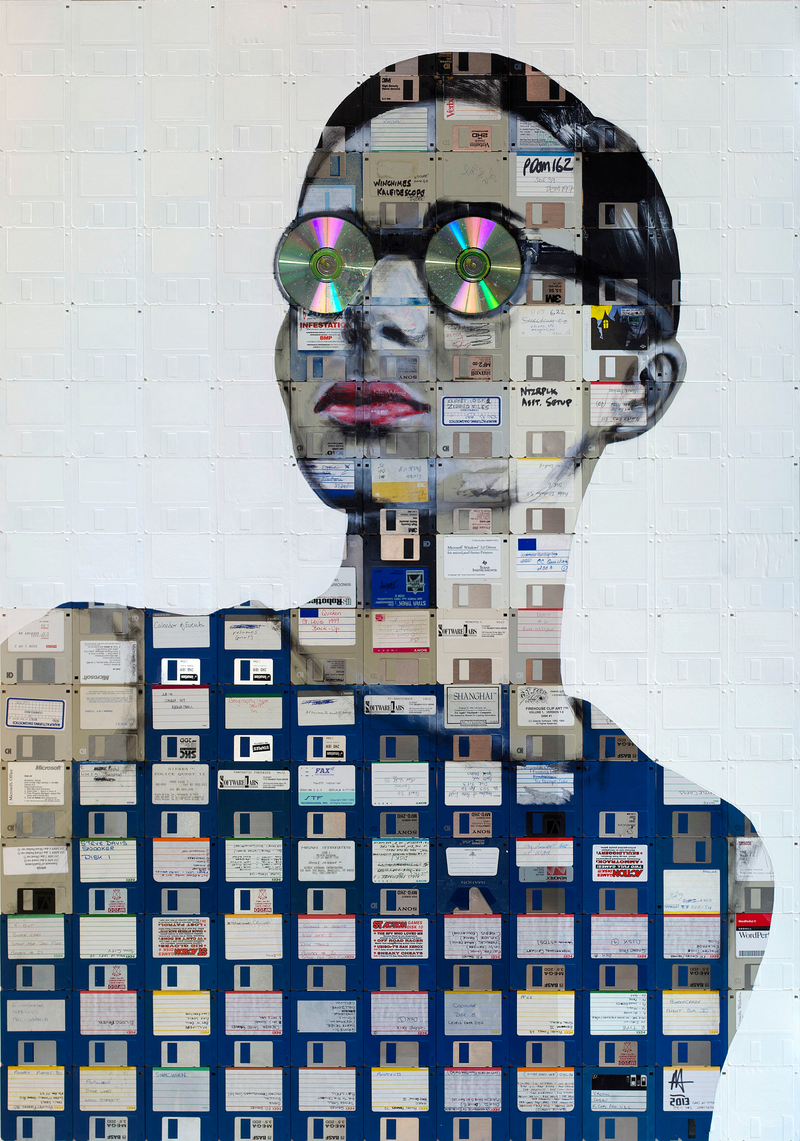 Illustration for article titled Timeless Portraits Created On Obsolete Floppy Disks And Film